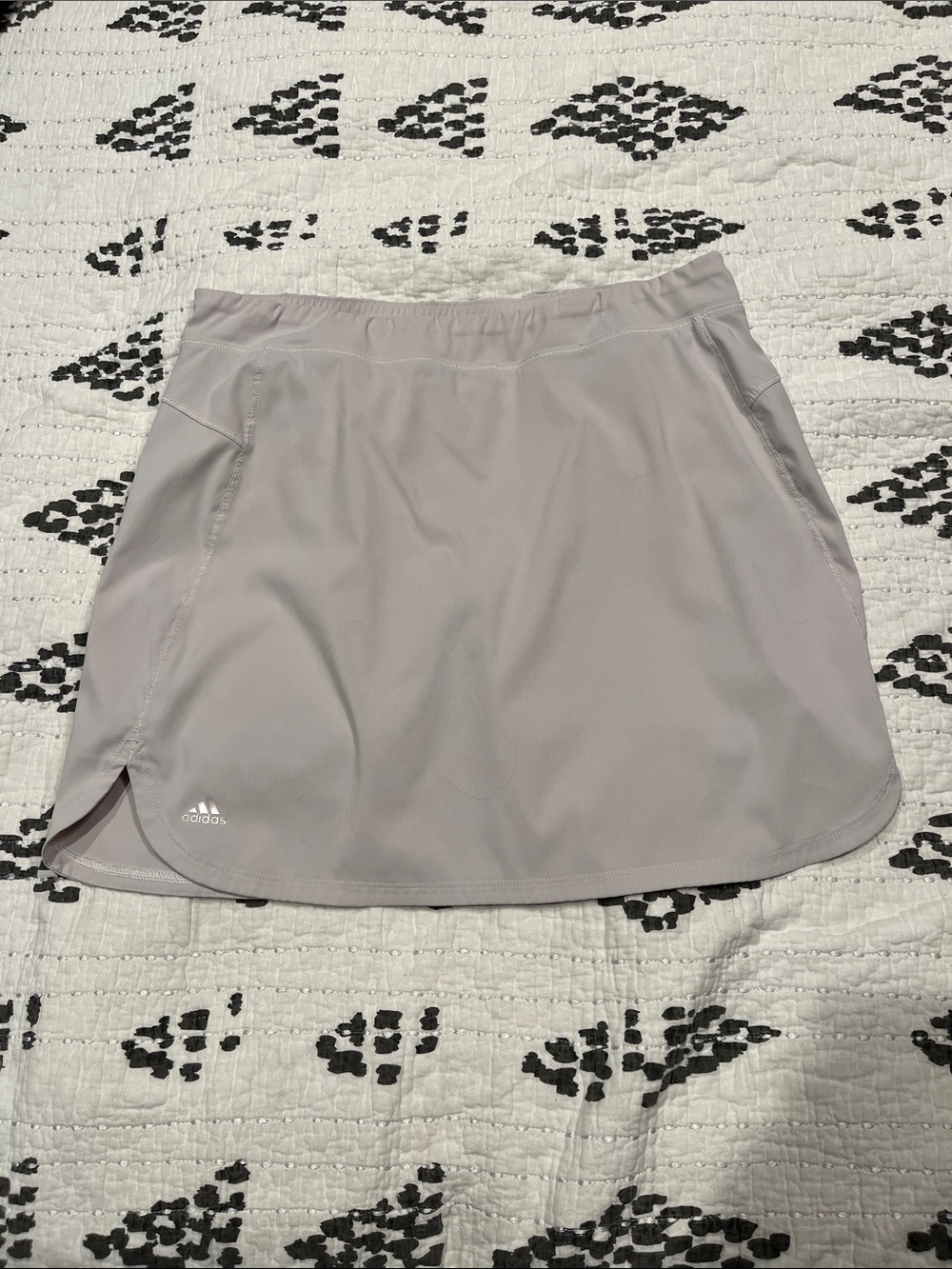 adidas Light Gray Athletic Skort with Built-In Shorts